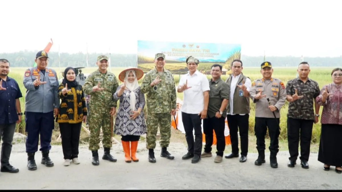 Panen Raya, Bupati Langkat Dampingi Pangdam I/Bukit Barisan