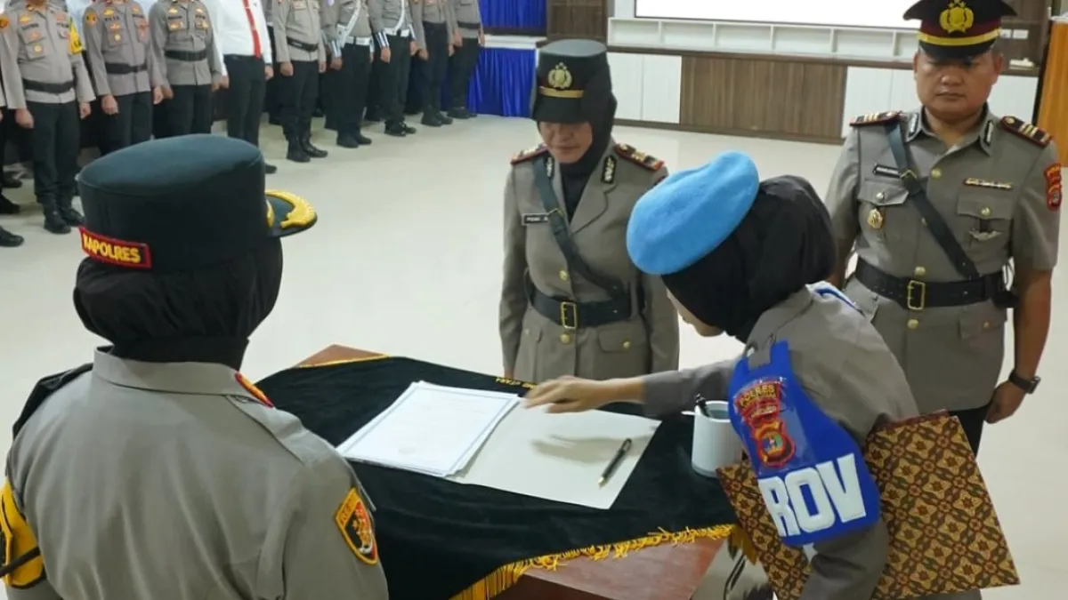 Kapolres Lampung Utara Pimpin Sertijab Kasat Lantas
