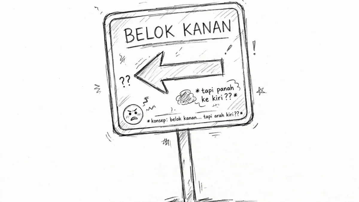 Rocky Gerung Sign Kanan Belok Kiri